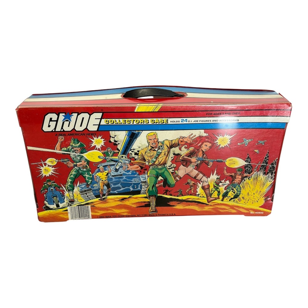Vintage 1984 GI Joe Collectors Case Tara Toy 2 Trays Holds 24 Action Figures